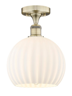 Edison LED Semi-Flush Mount in Antique Brass (405|616-1F-AB-G1217-10WV)