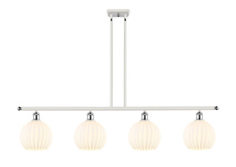 Ballston LED Island Pendant in White Polished Chrome (405|516-4I-WPC-G1217-8WV)