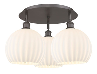 Downtown Urban LED Flush Mount in Oil Rubbed Bronze (405|516-3C-OB-G1217-10WV)