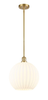 Ballston LED Mini Pendant in Satin Gold (405|516-1S-SG-G1217-12WV)