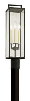 Beckham Three Light Post Lantern in Forged Iron (67|P6385-FOR)