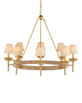 Vichy Eight Light Chandelier in Natural/Contemporary Gold Leaf/Contemporary Gold (142|9000-1143)