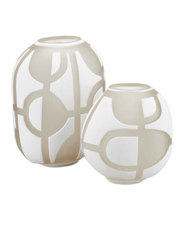 Vase Set of 2 in Opaque White/Clear Matte (142|1200-0814)