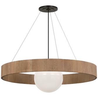 Arena LED Chandelier in Bronze and White Glass (268|WS 5001BZ/NO-WG)