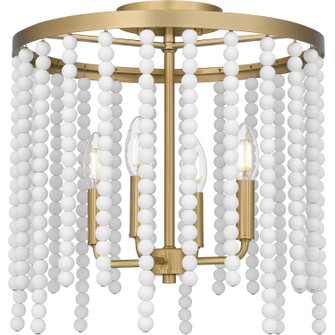 Apelle Four Light Semi Flush Mount in Aged Brass (10|APE1716AB)