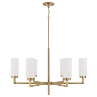 Alyssa Six Light Chandelier in Aged Brass (65|451761AD)