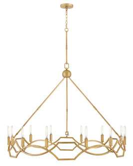 Leona LED Chandelier in Distressed Brass (13|45786DA)