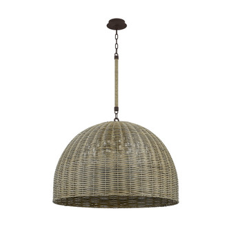 Huxley Five Light Outdoor Pendant in Textured Bronze (67|F2034-TBZ)