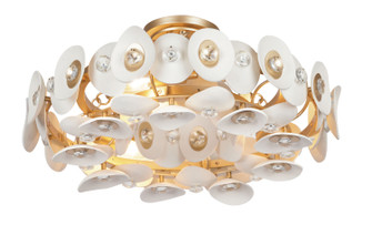 Niu Three Light Semi Flush Mount in Fawn Gold (29|N1863-760)