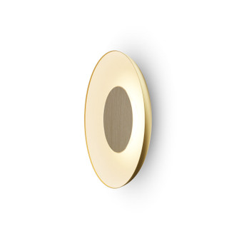 Ramen LED Wall Sconce in Gold w/ Matte White Interior (240|RMW-12-SW-WOK-HW+24BD-GMW)