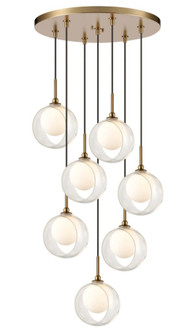 Kane LED Pendant in Aged Brass (45|52212/7AGB)