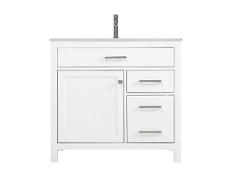 Lewis SIngle Bathroom Vanity in White (173|VF23336WH)