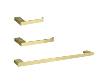 Sofia 3-Piece Bathroom Hardware Set in Brushed Gold (173|HWB-13S3RBGD)