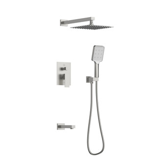 Petar Complete Shower Faucet System With Rough-In Valve in Brushed Nickel (173|FAS-9004BNK)