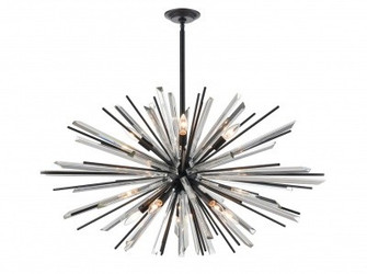 Palisades Ave. Ten Light Chandelier in Black (192|HF8203-BK)