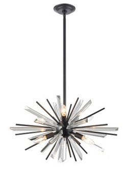 Palisades Ave. Six Light Chandelier in Black (192|HF8201-BK)