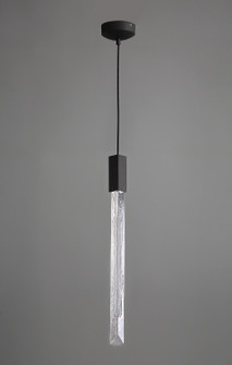 Alpine One Light Pendant in Black With Clear And Black Jade Blown Glass (192|HF5401-BLK-JAD)
