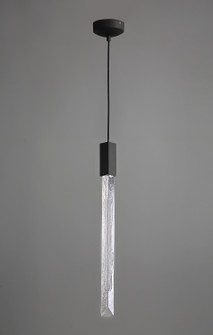 Alpine One Light Pendant in Black With Clear And White Marbleized Blown Glass (192|HF5401-BLK)
