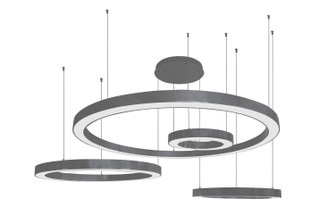 Aria LED Chandelier in Polished Black Gunmetal Chrome (192|HF4444-BK)