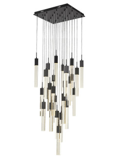 The Original Glacier Avenue 25 Light Pendant in Black (192|HF1904-25-GL-BK)