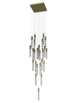 The Original Glacier Snow Avenue 25 Light Pendant in Brushed Brass (192|HF1904-25-GL-BB-SNW)