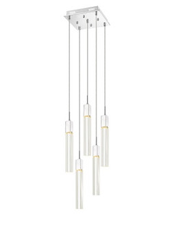 The Original Glacier Avenue Five Light Pendant in Polished Chrome (192|HF1900-5-GL-CH-C)