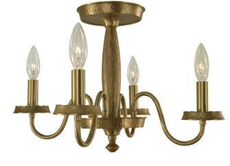 Matera Four Light Semi-Flush Mount in Brushed Brass (8|5782 BR)