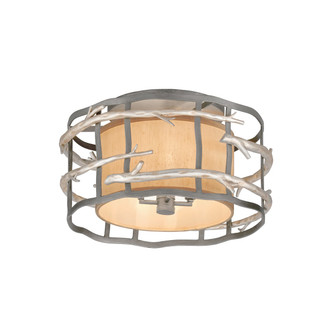 Adirondack Four Light Flush Mount in Graphite And Silver Leaf (67|C2881-GRA/WSL)