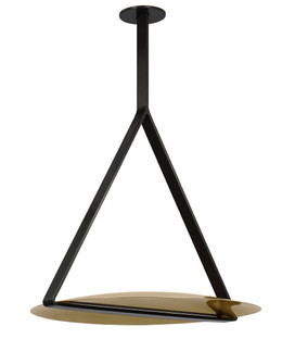 Cymbal LED Pendant in Dark Bronze/Natural Brass (182|PBPD35127BZ/NB)