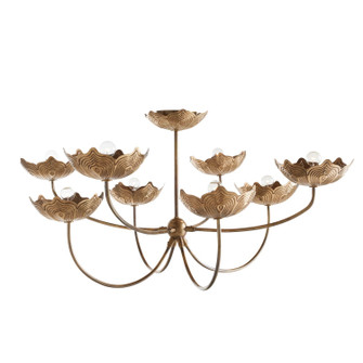 Encinitas Eight Light Chandelier in Antique Brass/Antique Brass (314|DLI06)