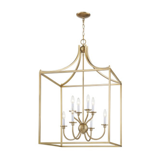 Prescott Eight Light Chandelier in Warm Brass (45|CN700818) Prescott Eight Light Chandelier in Warm Brass (45|CN700818)