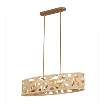 SOGA Six Light Island Pendant in Modern Gold And White (33|525761MGW)