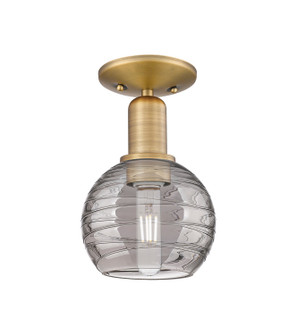 Arcadia One Light Semi-Flush Mount in Brushed Brass (405|716-1C-BB-G1213-6SM)
