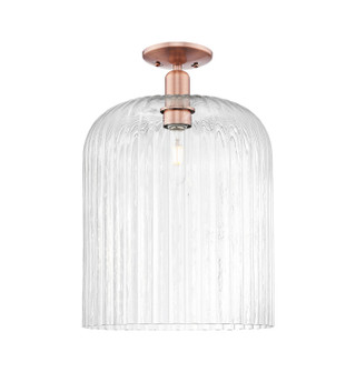 Arcadia One Light Semi-Flush Mount in Antique Copper (405|716-1C-AC-G559-12CL)