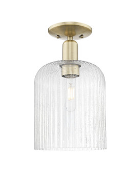Arcadia One Light Semi-Flush Mount in Antique Brass (405|716-1C-AB-G559-8SDY)