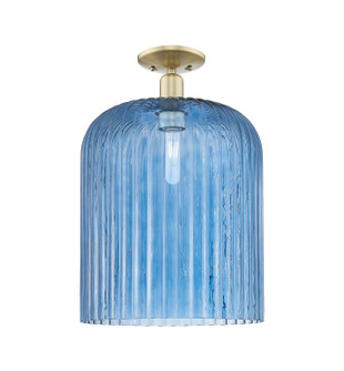 Arcadia One Light Semi-Flush Mount in Antique Brass (405|716-1C-AB-G559-12BL)