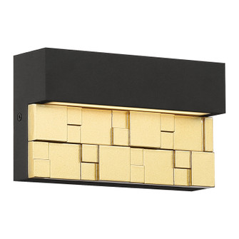 Grid LED Wall Sconce in Bronze with Gold (18|20049LEDDMG-BRZ/GLD)