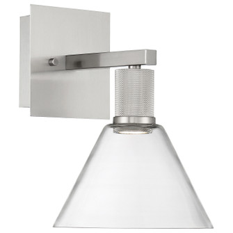 Port Nine Martini LED Wall Sconce in Brushed Steel (18|63143LEDD-BS/CLR)