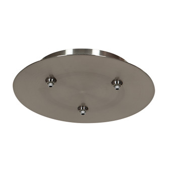 Unijack Three-Port Round Canopy in Brushed Steel (18|87120UJ-BS)