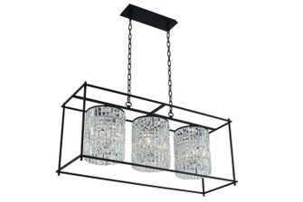 Joni Nine Light Island Pendant in Matte Black (238|036160-052-FR001)