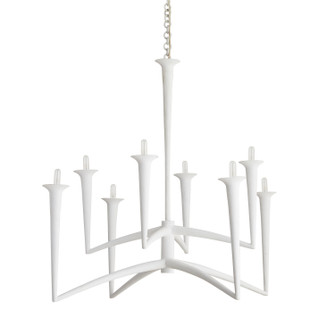 Isma Eight Light Chandelier in White Gesso (314|84062)