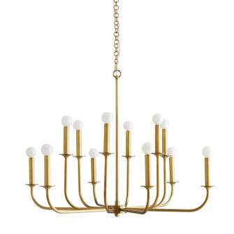 Breck 12 Light Chandelier in Antique Brass (314|89343)