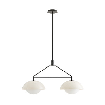 Glaze Two Light Linear Pendant in Ivory Stained Crackle (314|DA49001)