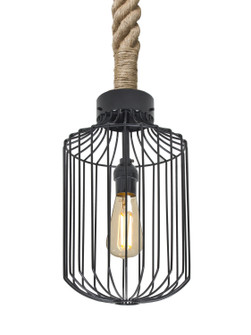 Sultana Rope One Light Pendant in Black (74|1JT-SULTANA-C-EDIL-BK)