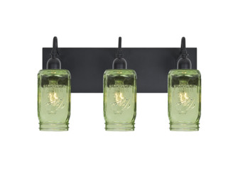 Milo Three Light Wall Sconce in Black (74|3WG-MILO4GR-BK)