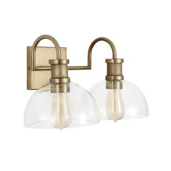 Cassidy Two Light Vanity in Aged Brass (65|139123AD-497)