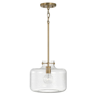 Brighton One Light Pendant in Aged Brass (65|342512AD)