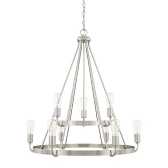 Tanner Nine Light Chandelier in Brushed Nickel (65|420091BN)