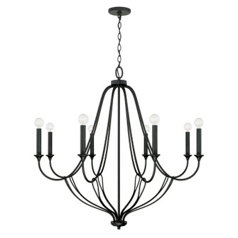 Bentley Eight Light Chandelier in Black Iron (65|441681BI)