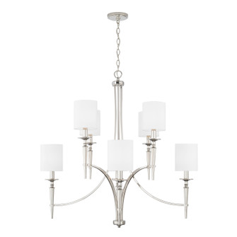 Abbie Eight Light Chandelier in Polished Nickel (65|442681PN-701)